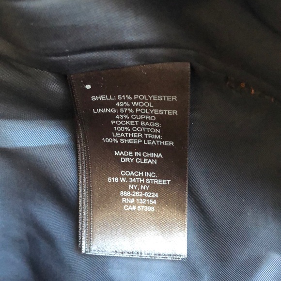 Coach wool coat. - Picture 7 of 16